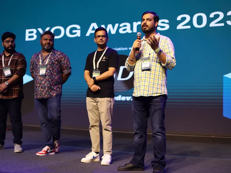 BYOG game jam on stage