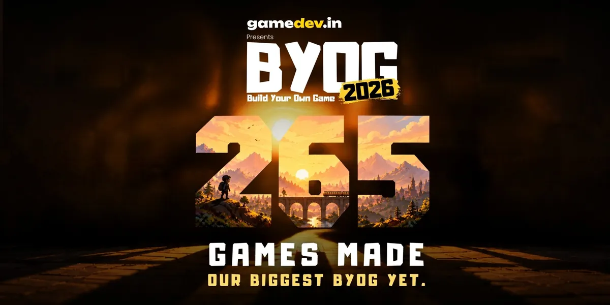 Build Your Own Game (BYOG) is GameDev Indiaโs premier game jam, bringing creators from across India together to make games around a theme revealed at the start of each edition.
